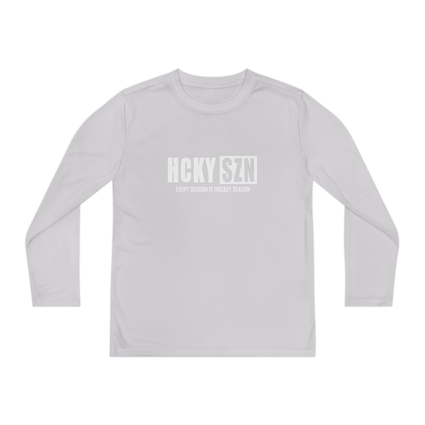 Every Season is HCKY SZN Youth Competitor Long Sleeve Tee (White Logo) - Various Colors