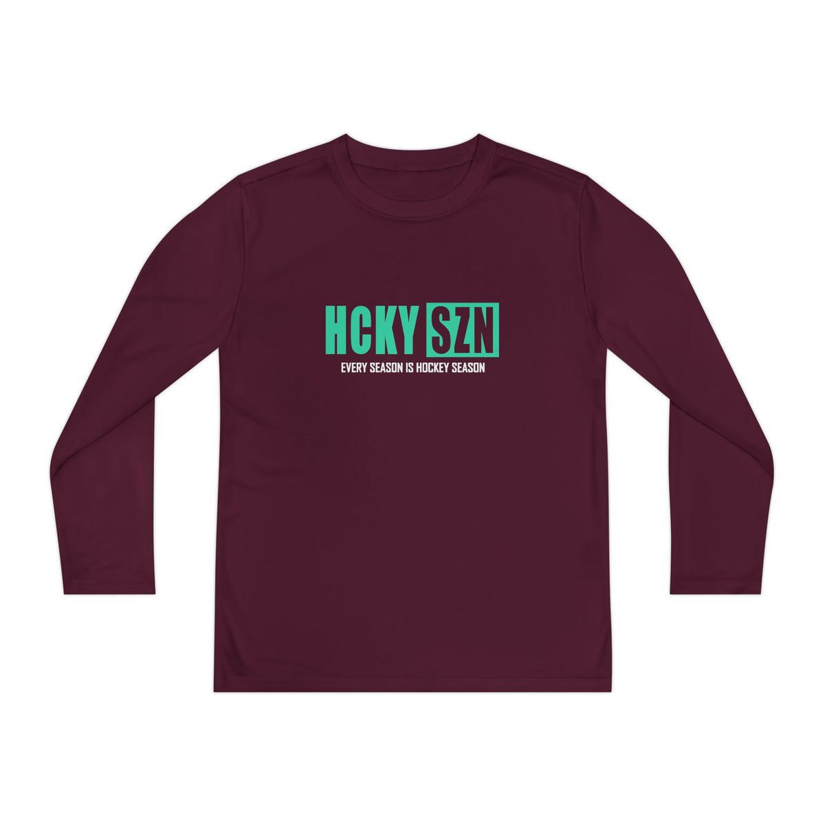Every Season is HCKY SZN Youth Competitor Long Sleeve Tee (Seafoam Logo) - Various Colors
