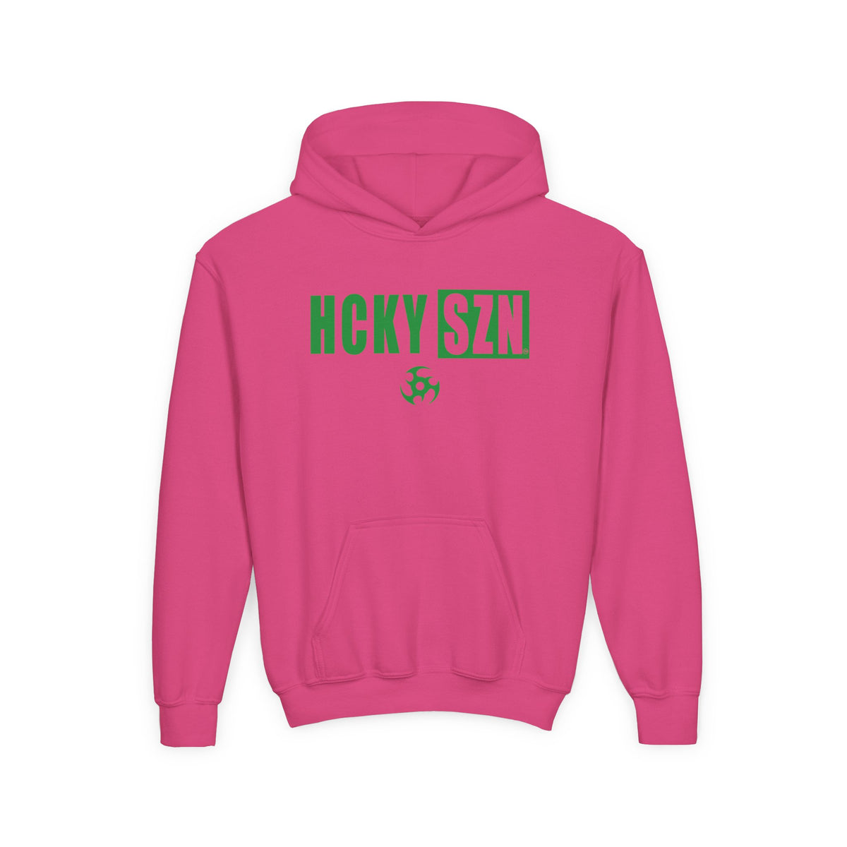 Youth HCKY SZN (Green Logo) Hooded Sweatshirt - Various Colors