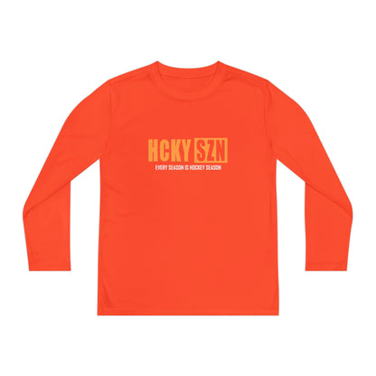 Every Season is HCKY SZN Youth Competitor Long Sleeve Tee (Mango Logo) - Various Colors