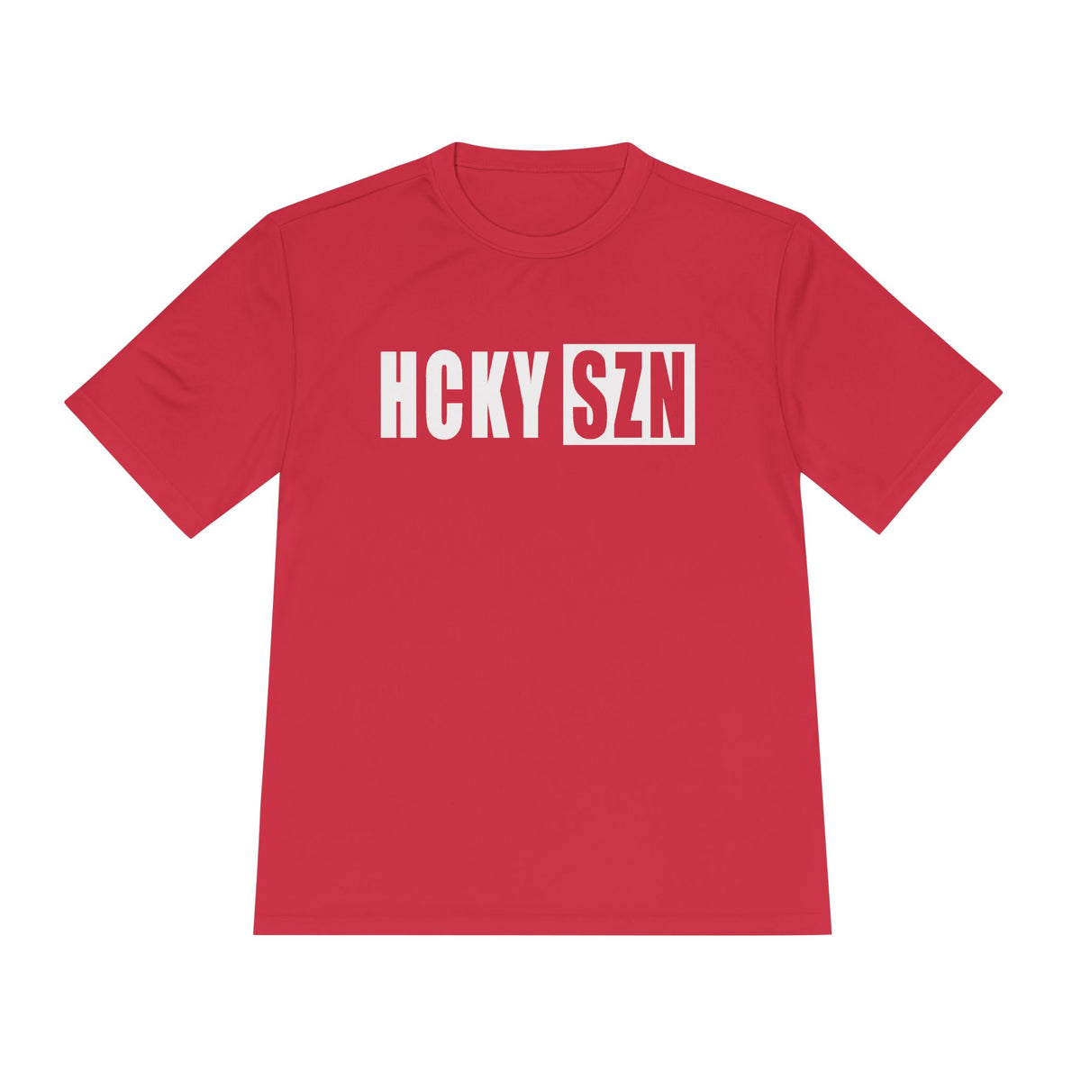 HCKYSZN (Flagship Logo) Adult Performance Tee - Red/White