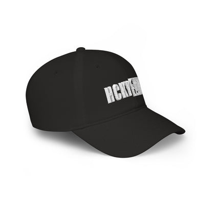 HCKY SZN Low Profile Embroidered Baseball Cap - Black (White Logo)