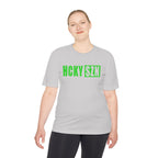 HCKYSZN (Flagship Logo) Adult Performance Tee - Silver/Lime