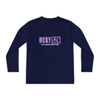 Every Season is HCKY SZN Youth Competitor Long Sleeve Tee (Lavender Logo) - Various Colors