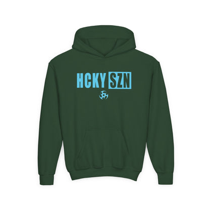 Youth HCKY SZN (Sky Blue Logo) Hooded Sweatshirt - Various Colors