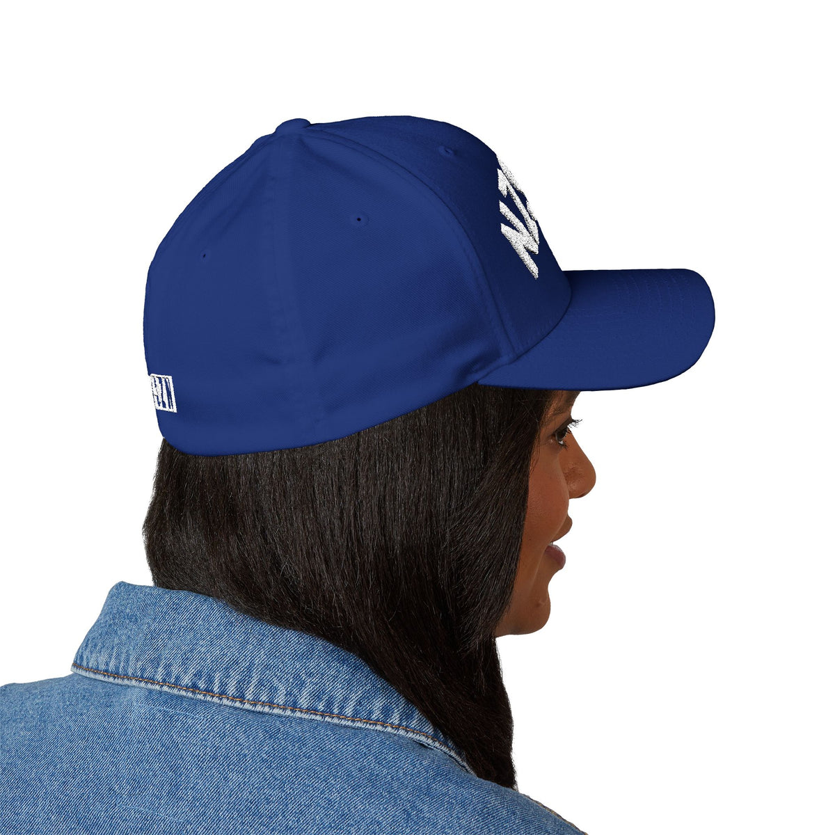 Upside Down HCKY SZN Embroidered Flex Fit Hat (Royal/White)