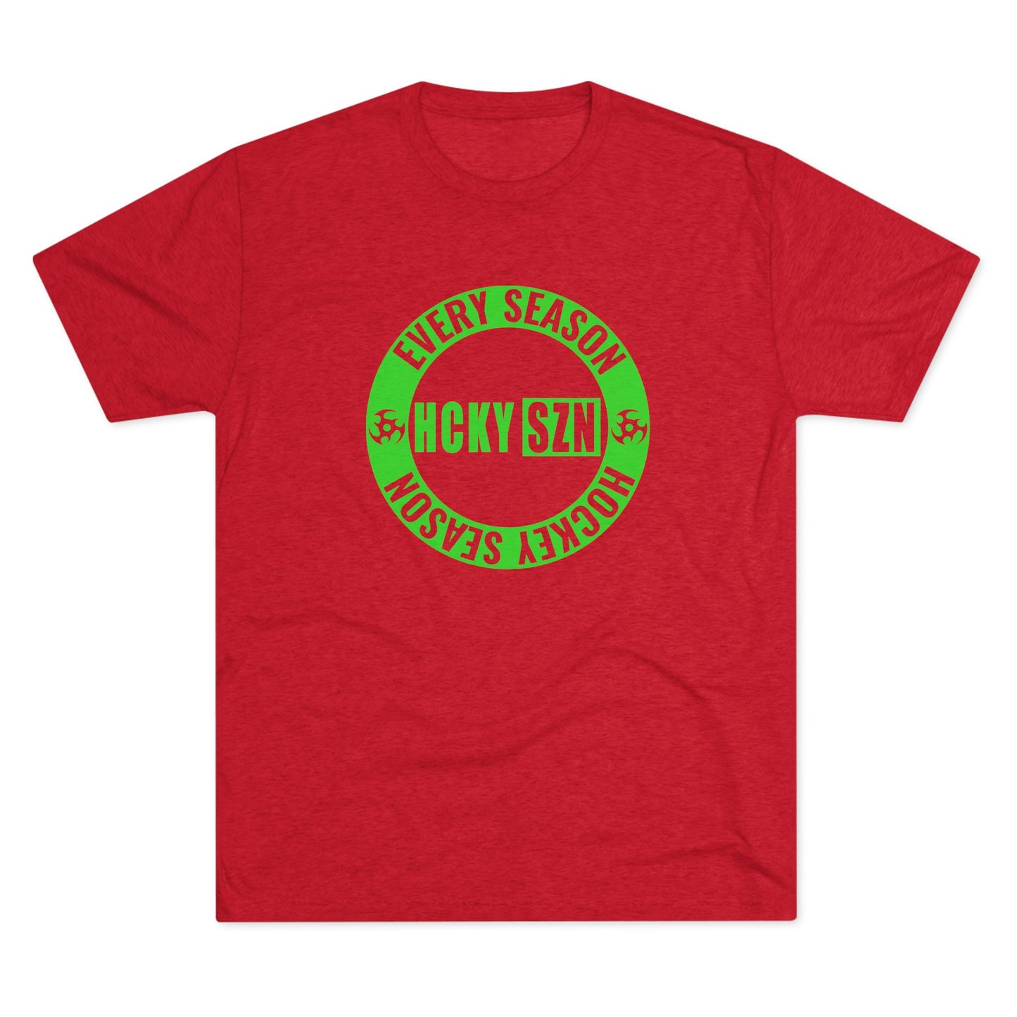 HCKY SZN Circle Logo TriBlend Tee Shirt (Lime) - Various Colors
