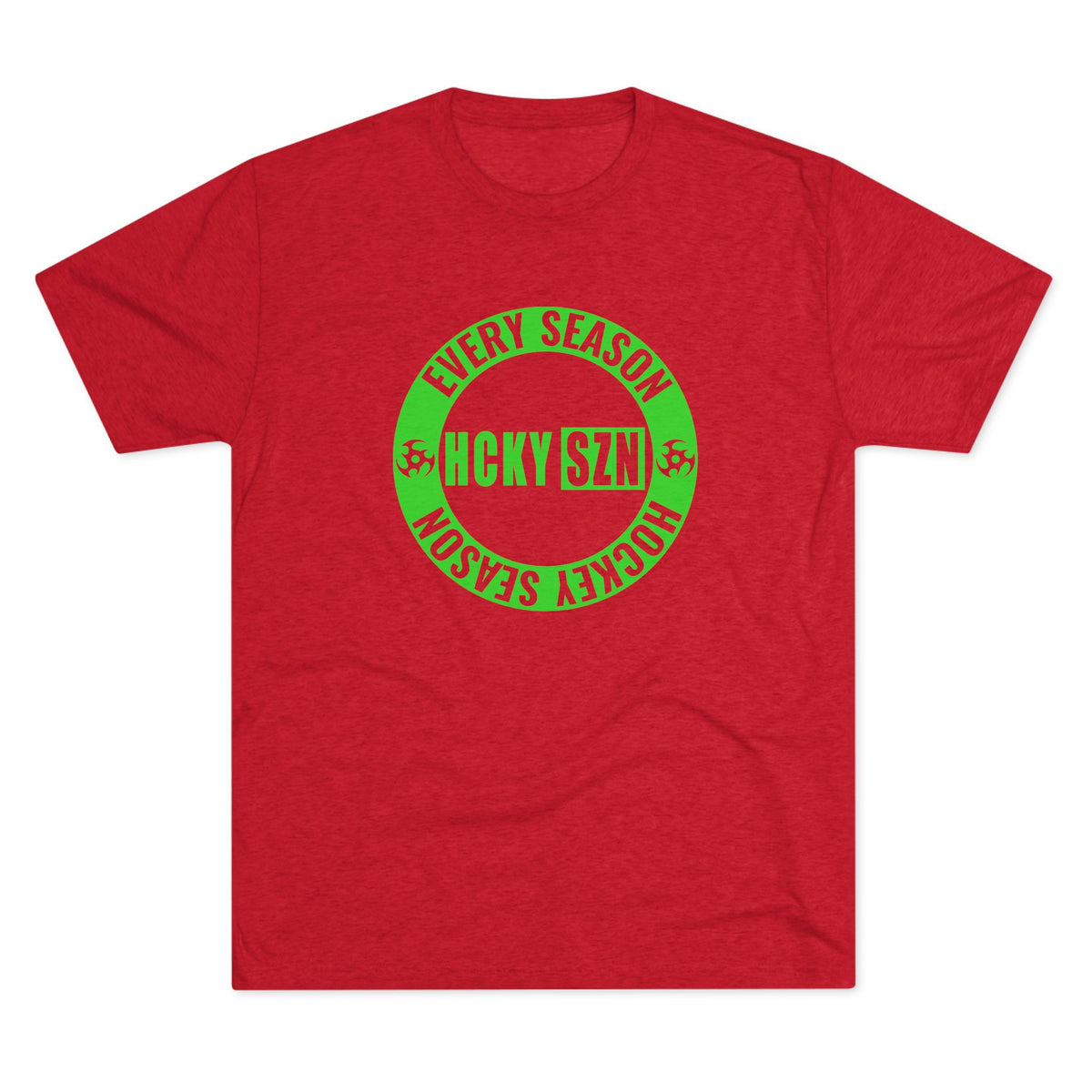 HCKY SZN Circle Logo TriBlend Tee Shirt (Lime) - Various Colors