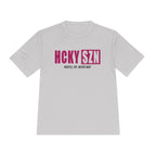 HCKYSZN (Hustle Hit) Adult Performance Tee - Silver/Raspberry/Black