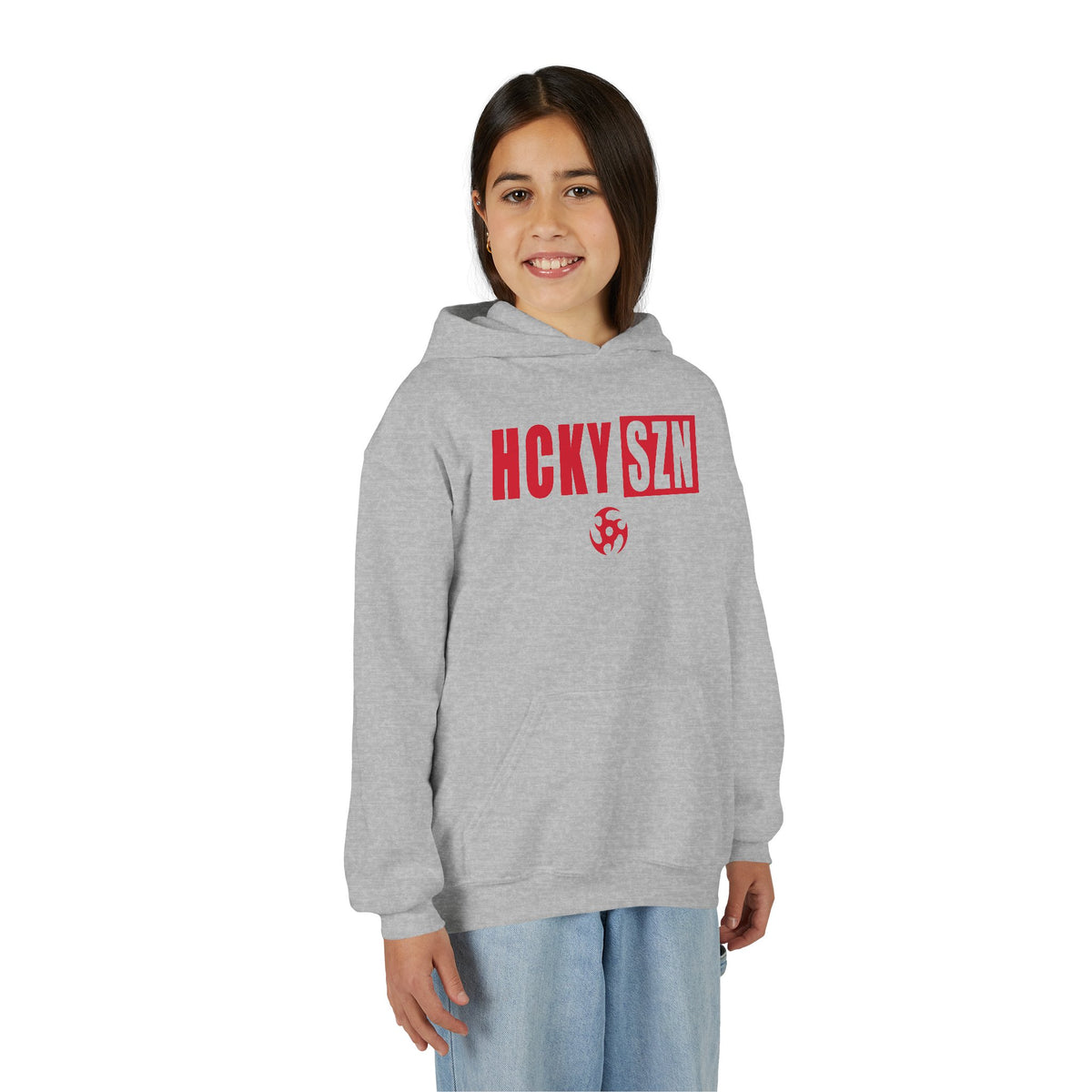 Youth HCKY SZN (Red Logo) Hooded Sweatshirt - Various Colors