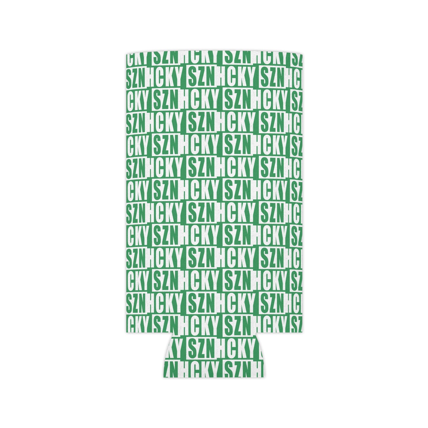 HCKY SZN AOP Slim Can Cooler (Green)