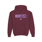 Youth HCKY SZN (Lavender Logo) Hooded Sweatshirt - Various Colors