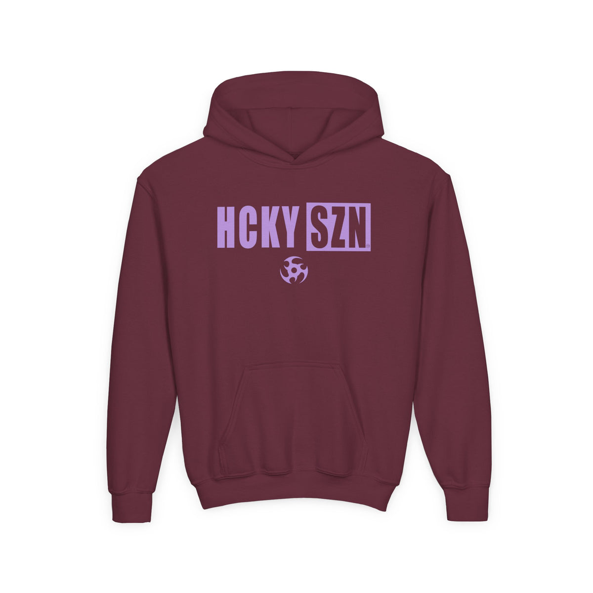Youth HCKY SZN (Lavender Logo) Hooded Sweatshirt - Various Colors