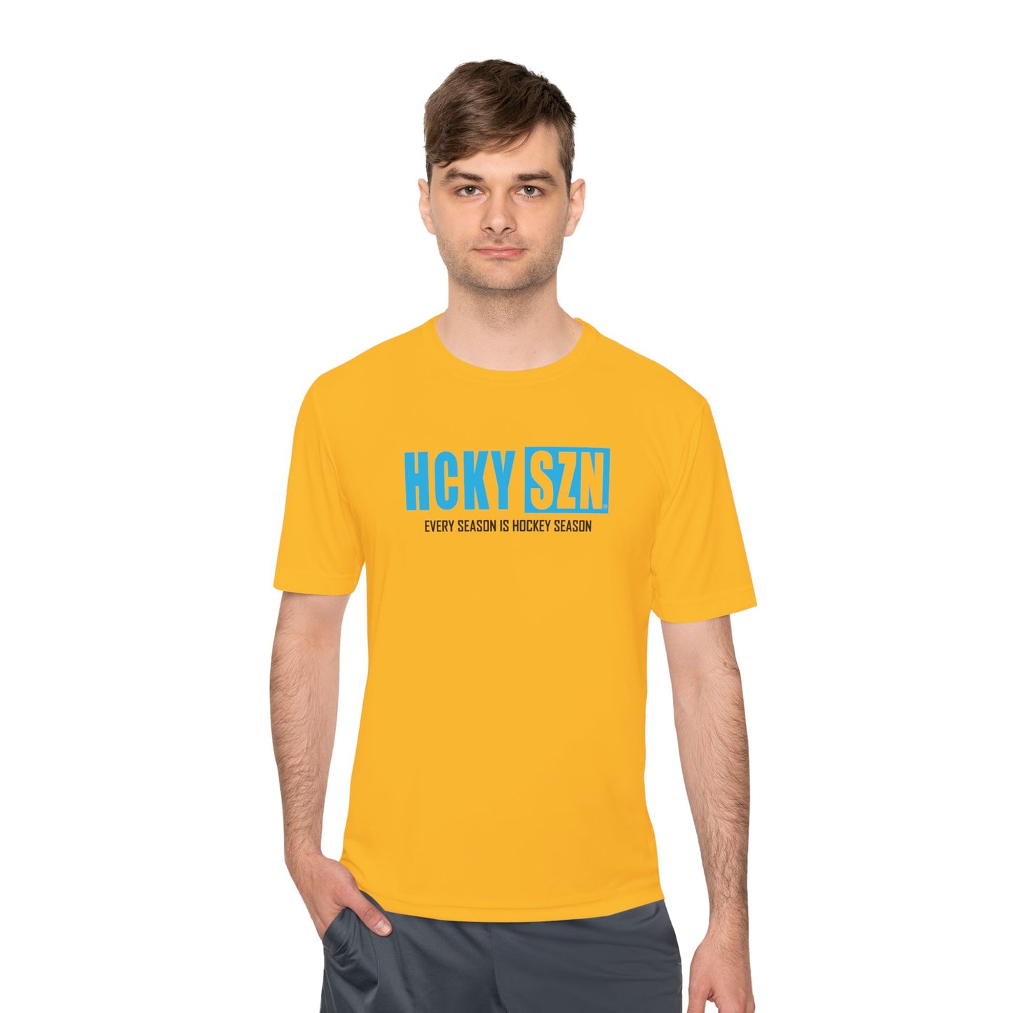 Every Season is HCKYS Performance Tee - Sky Blue Logo