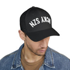 Upside Down HCKY SZN Embroidered Flex Fit Hat (Black/White)