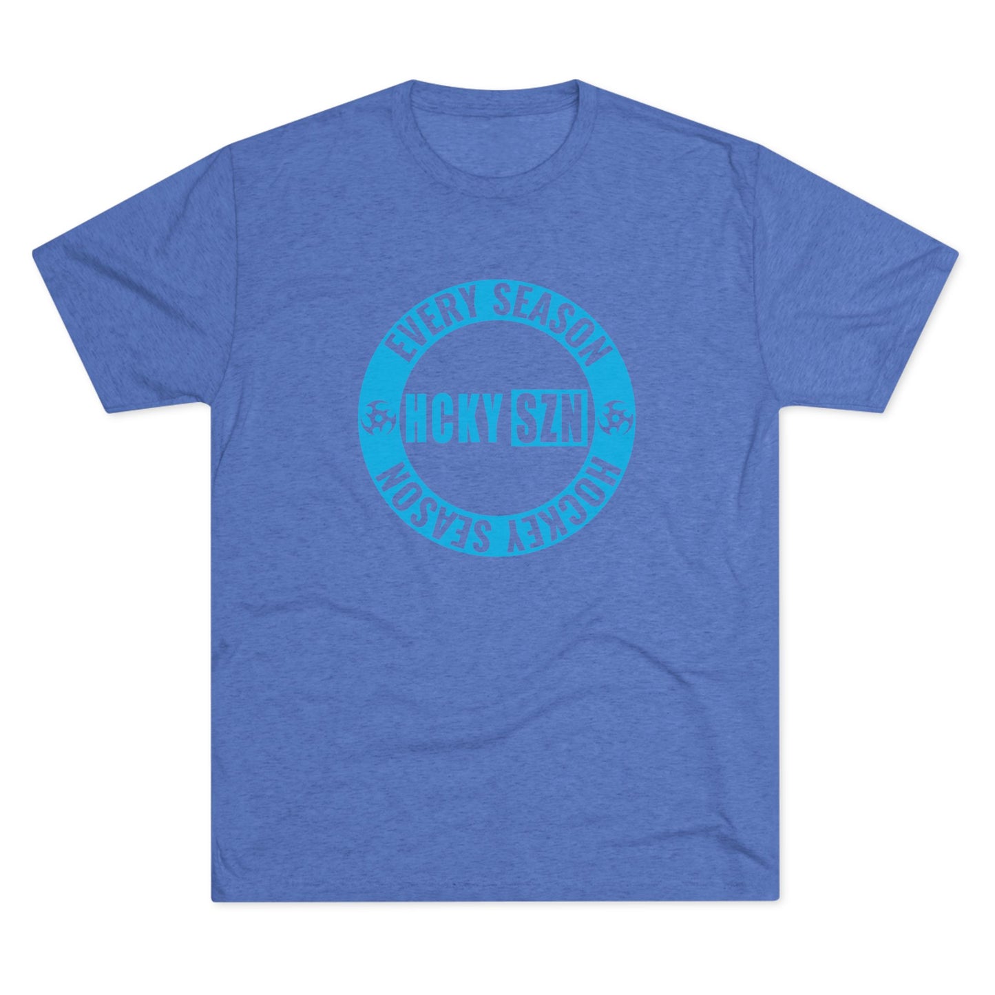 HCKY SZN Circle Logo TriBlend Tee Shirt (Sky Blue) - Various Colors