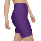 HKY SZN High Waisted Workout Shorts (Wineberry Purple)