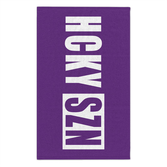 HCKY SZN 11x18 Skate Towel (Purple) Hockey Towel