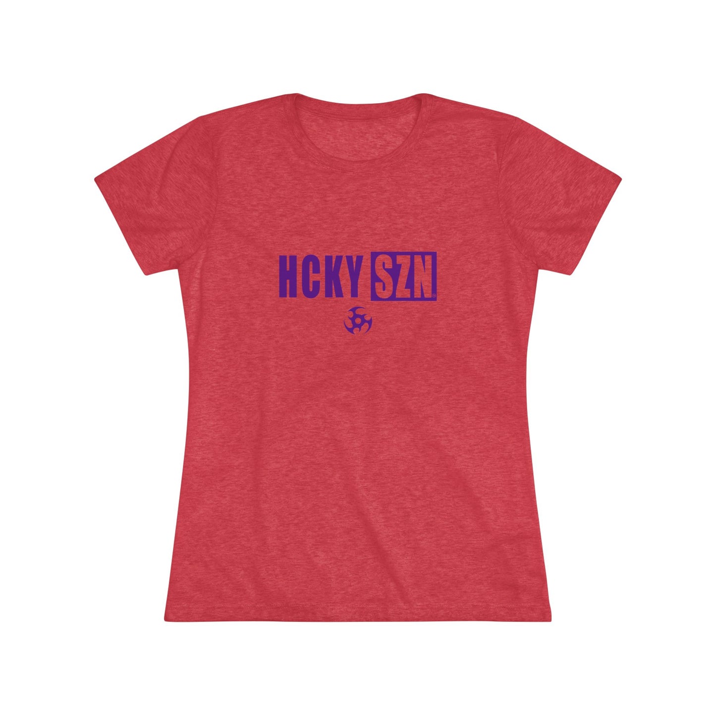 Women’s Hockey Vibe Triblend Tee (Purple Logo)