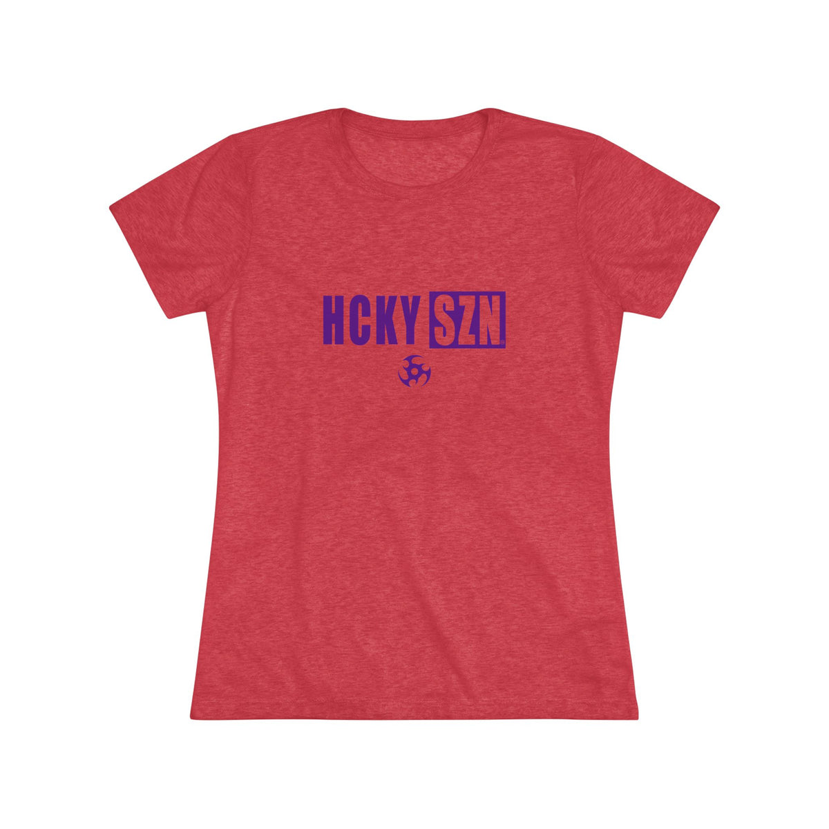 Women’s Hockey Vibe Triblend Tee (Purple Logo)