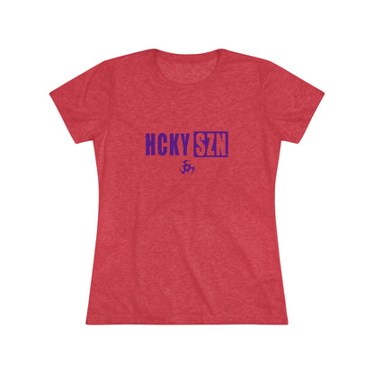 Women’s Hockey Vibe Triblend Tee (Purple Logo)