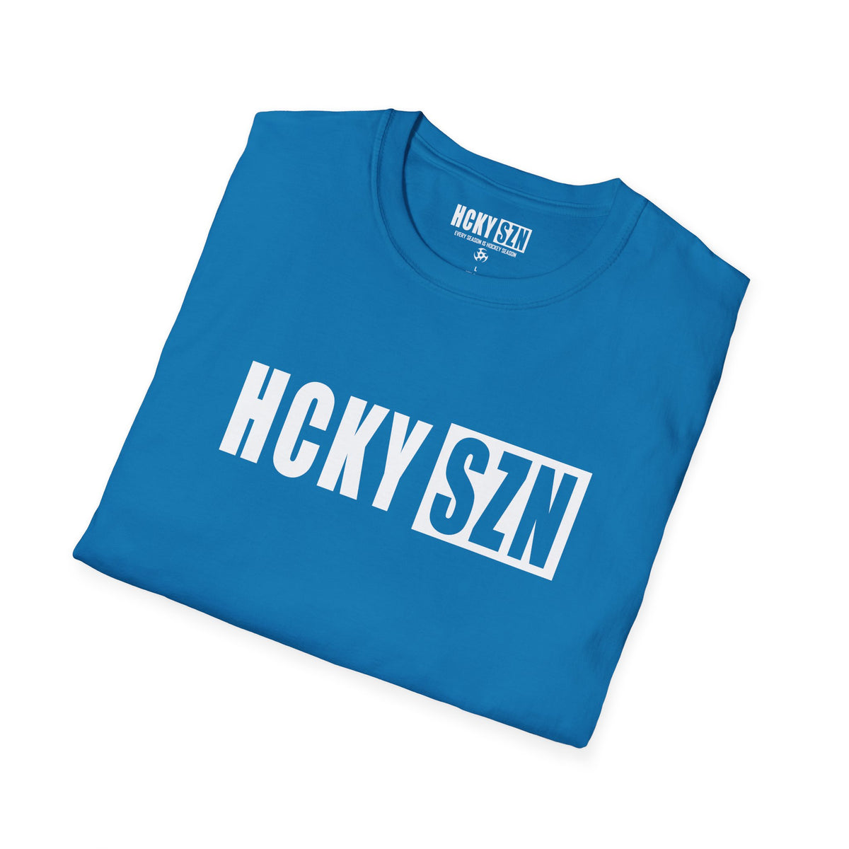HCKY SZN Softstyle Tee Shirt (Sapphire)