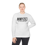 HCKYSZN (Every Season) Long Sleeve Adult Performance Tee - White/Black/Black