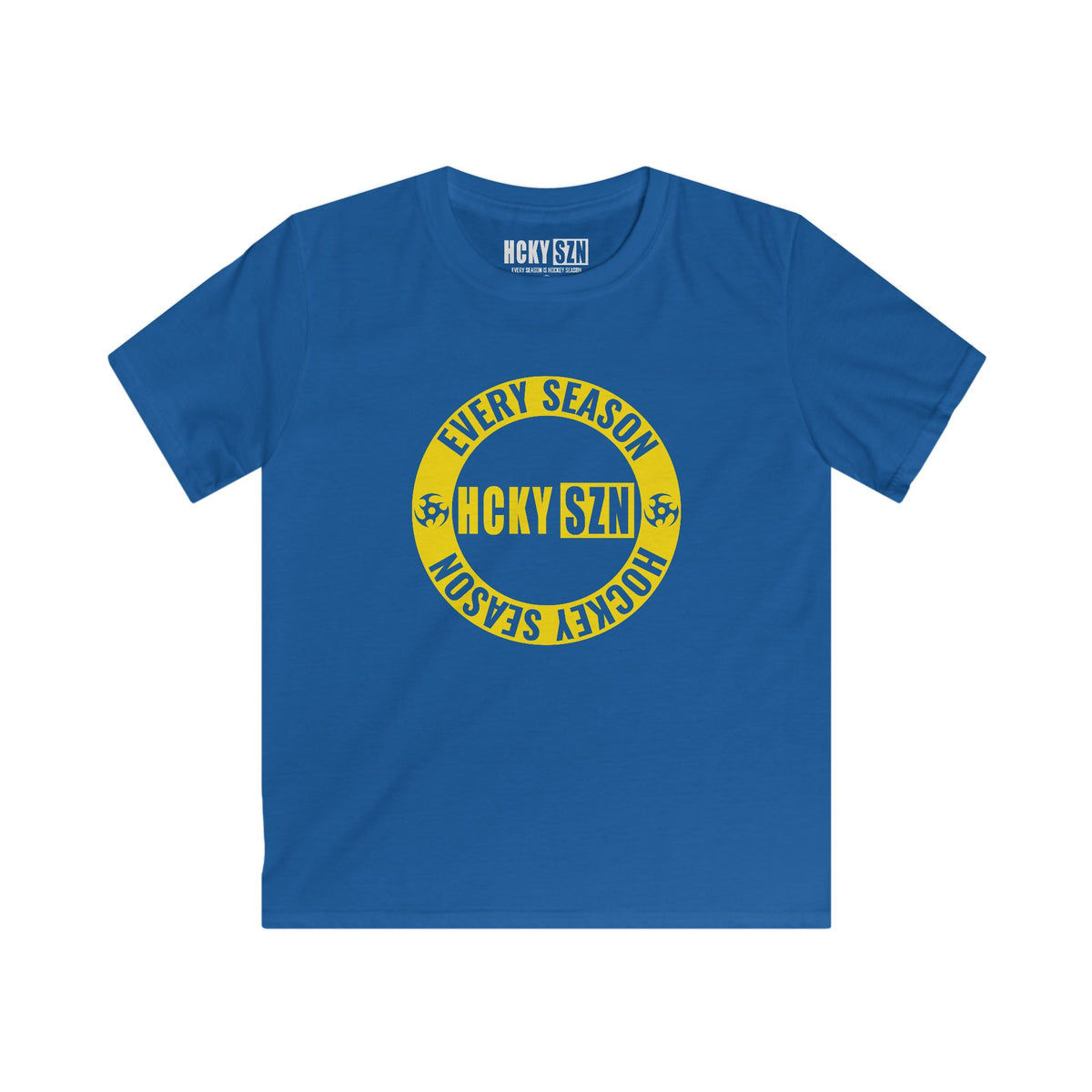 Youth Circle SZN Softstyle Tee (Yellow Logo) - Various Colors