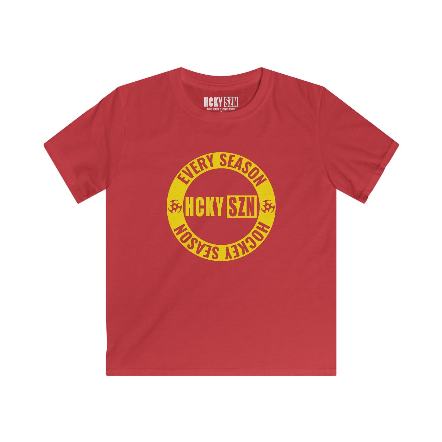 Youth Circle SZN Softstyle Tee (Yellow Logo) - Various Colors