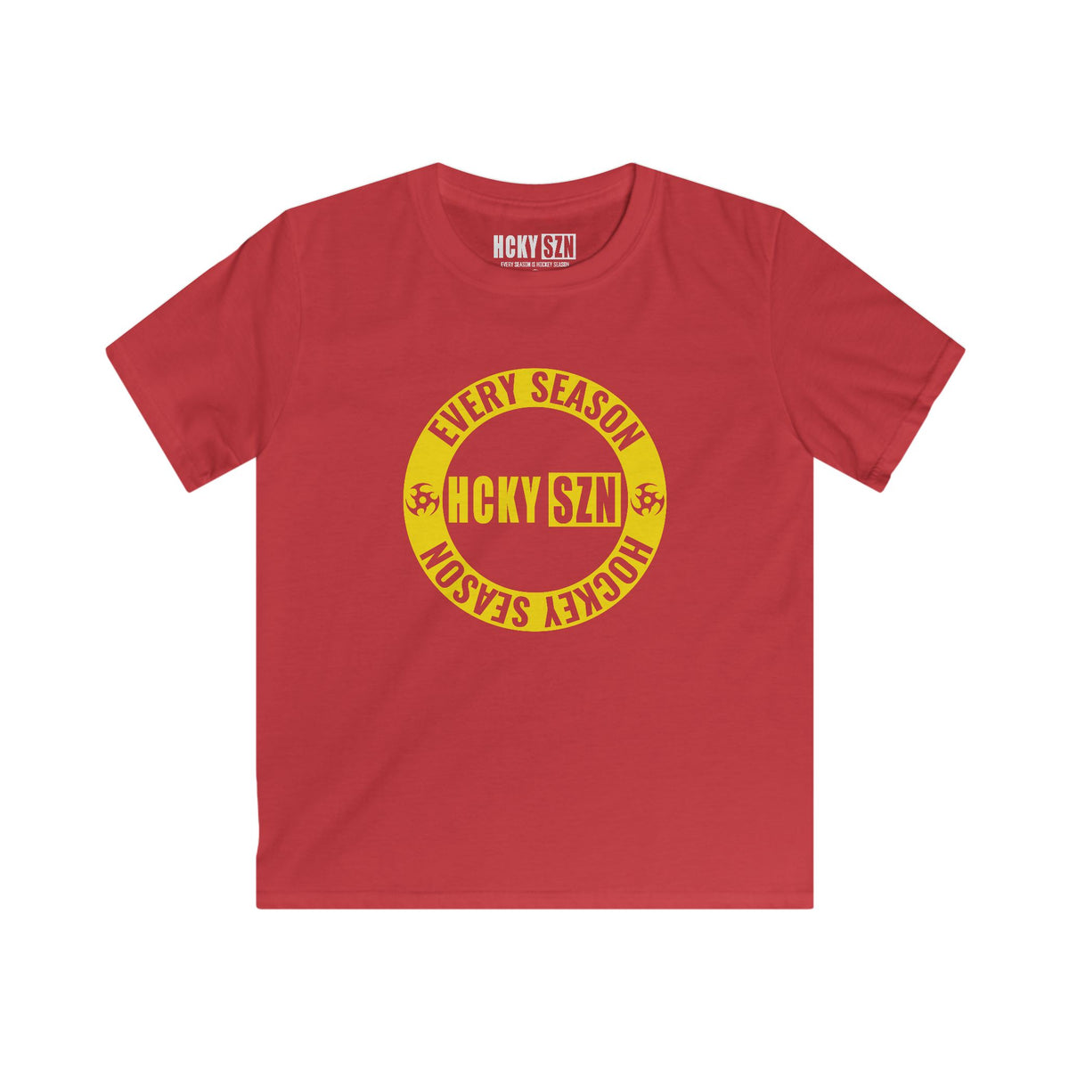 Youth Circle SZN Softstyle Tee (Yellow Logo) - Various Colors