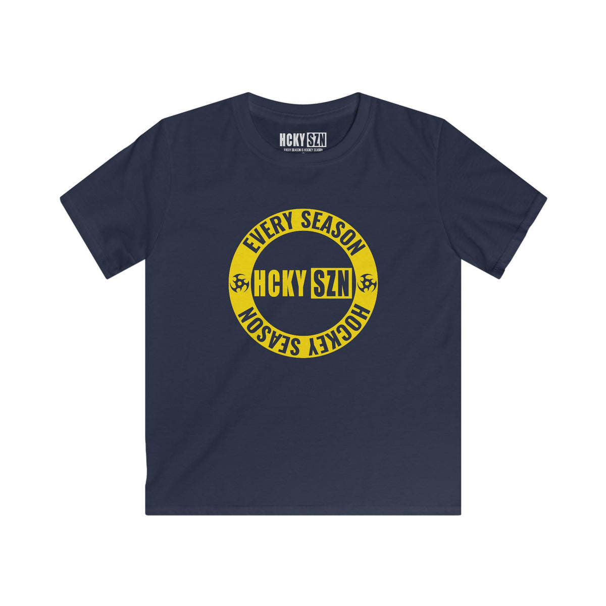 Youth Circle SZN Softstyle Tee (Yellow Logo) - Various Colors
