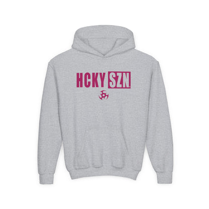 Youth HCKY SZN (Raspberry Logo) Hooded Sweatshirt - Various Colors