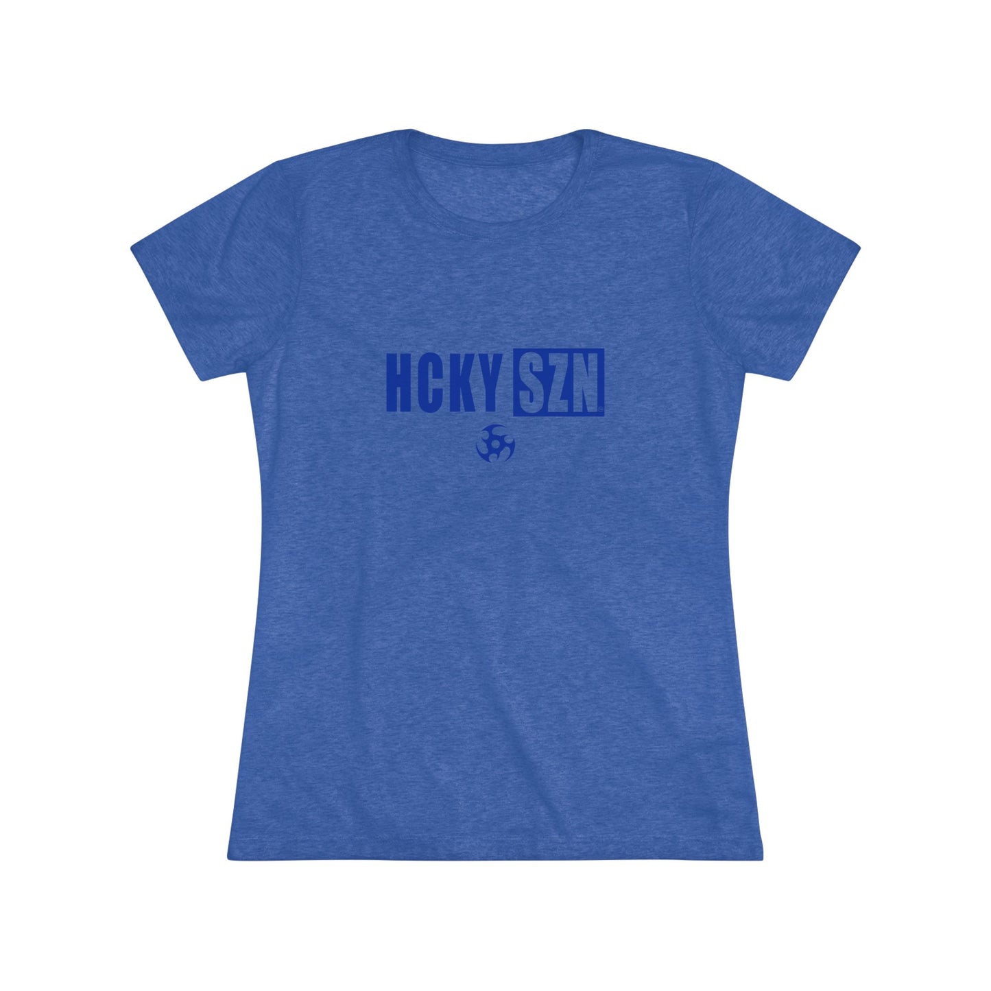 Women’s Hockey Vibe Triblend Tee (Royal Blue Logo)
