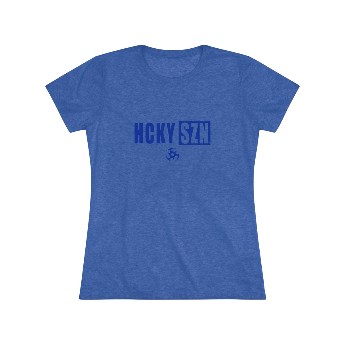 Women’s Hockey Vibe Triblend Tee (Royal Blue Logo)