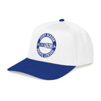 HCKY SZN Circle Logo Mid Profile Baseball Cap (White/Blue/Blue)