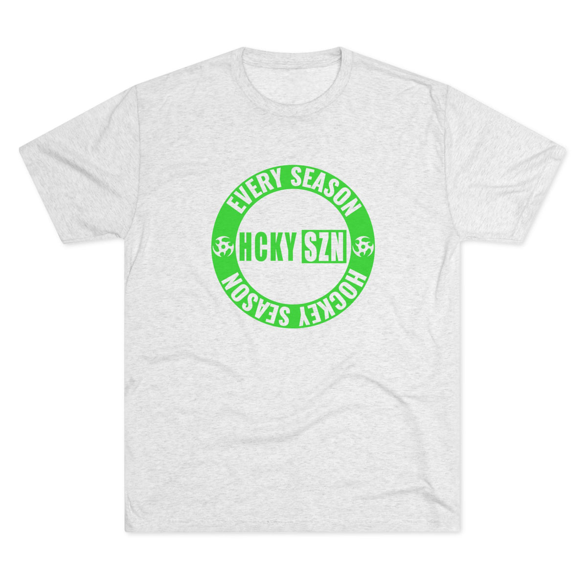 HCKY SZN Circle Logo TriBlend Tee Shirt (Lime) - Various Colors
