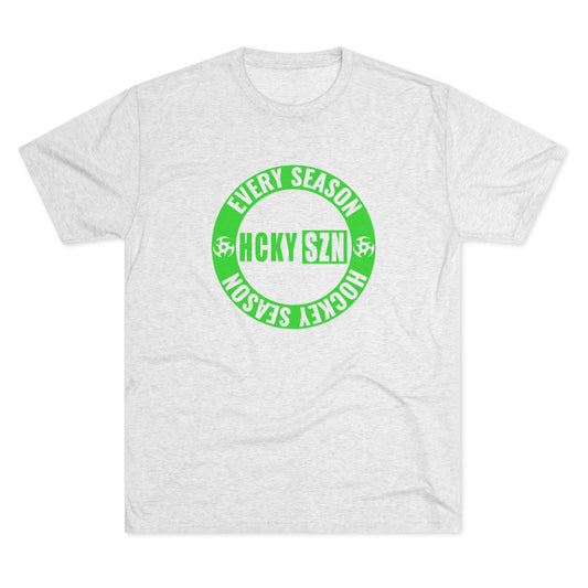 HCKY SZN Circle Logo TriBlend Tee Shirt (Lime) - Various Colors