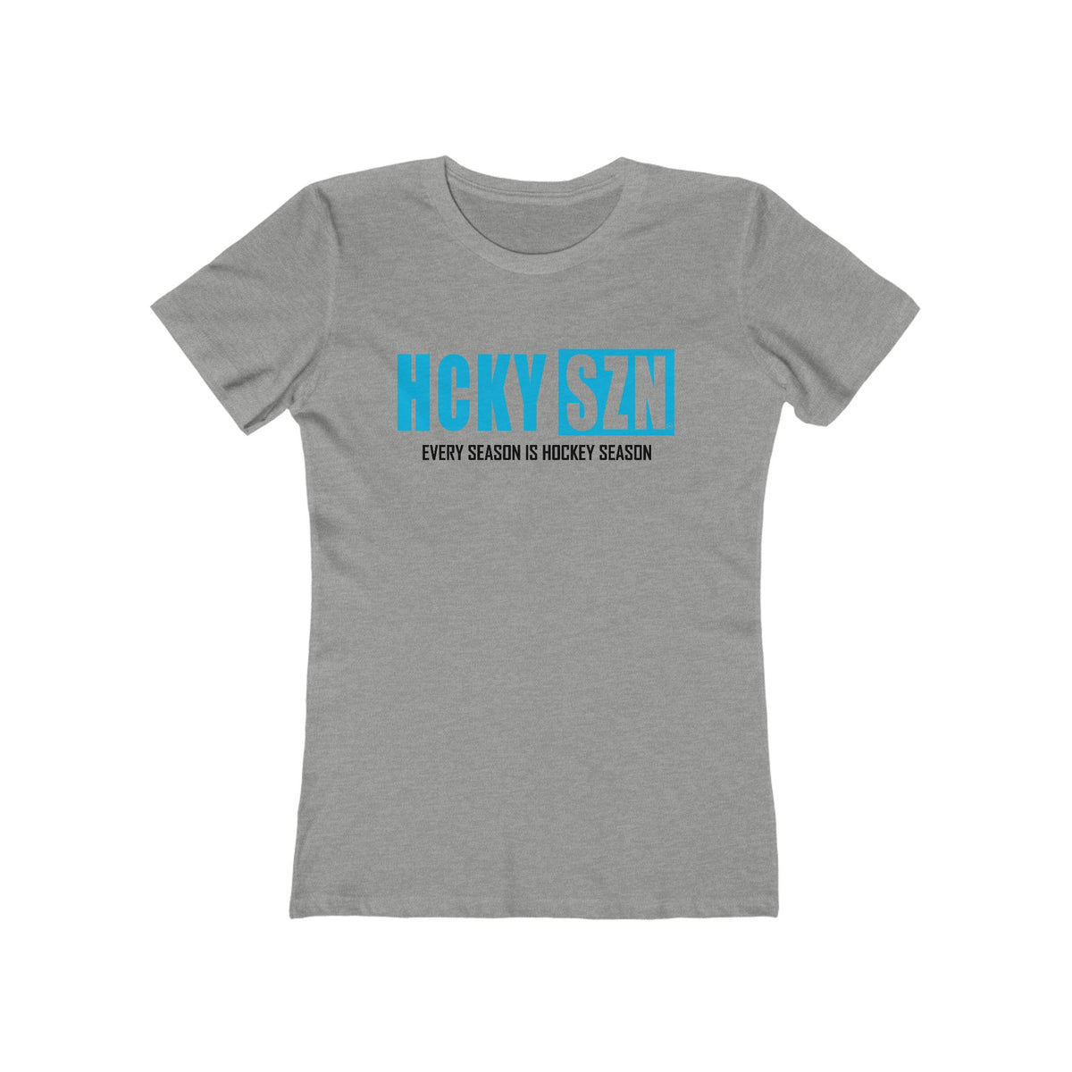 Every Season Is Hockey Season Women's Boyfriend Tee (Sky Blue Logo) - Various Colors