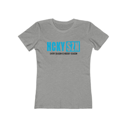 Every Season Is Hockey Season Women's Boyfriend Tee (Sky Blue Logo) - Various Colors