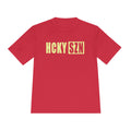 HCKYSZN (Flagship Logo) Adult Performance Tee - Red/Sunflower