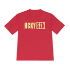 HCKYSZN (Flagship Logo) Adult Performance Tee - Red/Sunflower