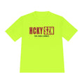 HCKYSZN (Deke Dangle) Adult Performance Tee - Neon Yellow/Cardinal/Black