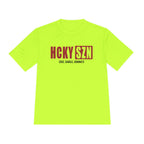 HCKYSZN (Deke Dangle) Adult Performance Tee - Neon Yellow/Cardinal/Black