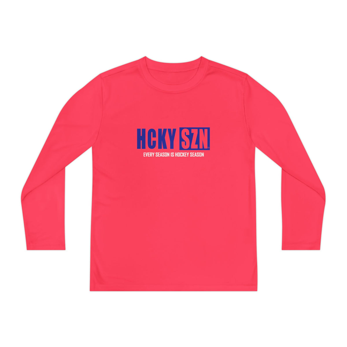 Every Season is HCKY SZN Youth Competitor Long Sleeve Tee (Blue Logo) - Various Colors