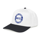 HCKY SZN Circle Logo Mid Profile Baseball Cap (White/Black/Blue)
