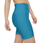 HKY SZN High Waisted Workout Shorts (Coastal Blue)
