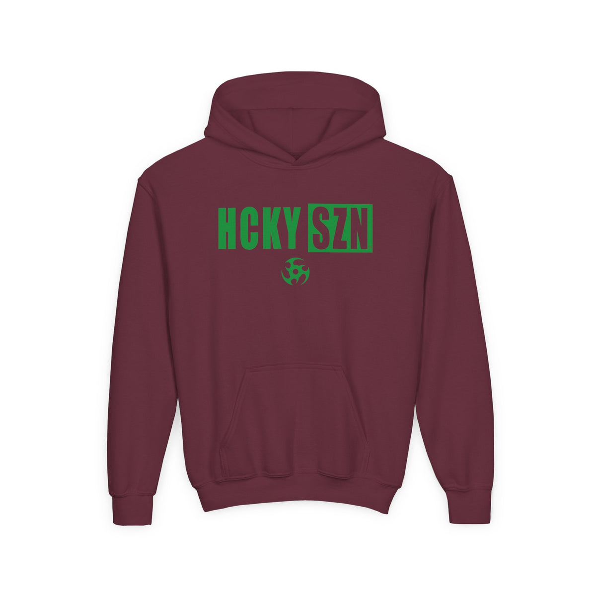 Youth HCKY SZN (Green Logo) Hooded Sweatshirt - Various Colors