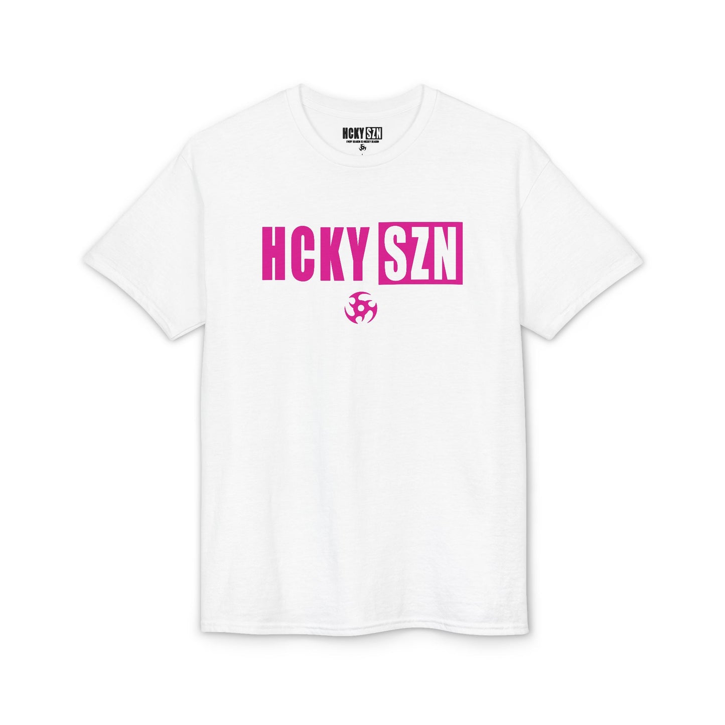 HCKY SZN Simple Star DryBlend Tee Shirt (Pink Logo) - Various Colors