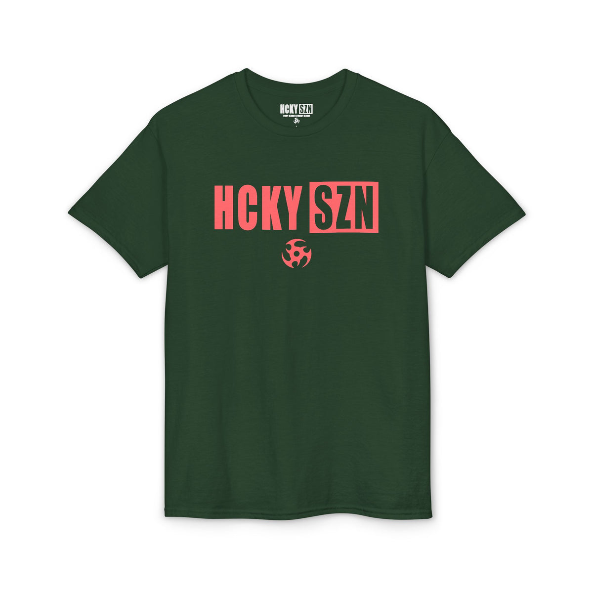 HCKY SZN Simple Star DryBlend Tee Shirt (Peach Logo) - Various Colors