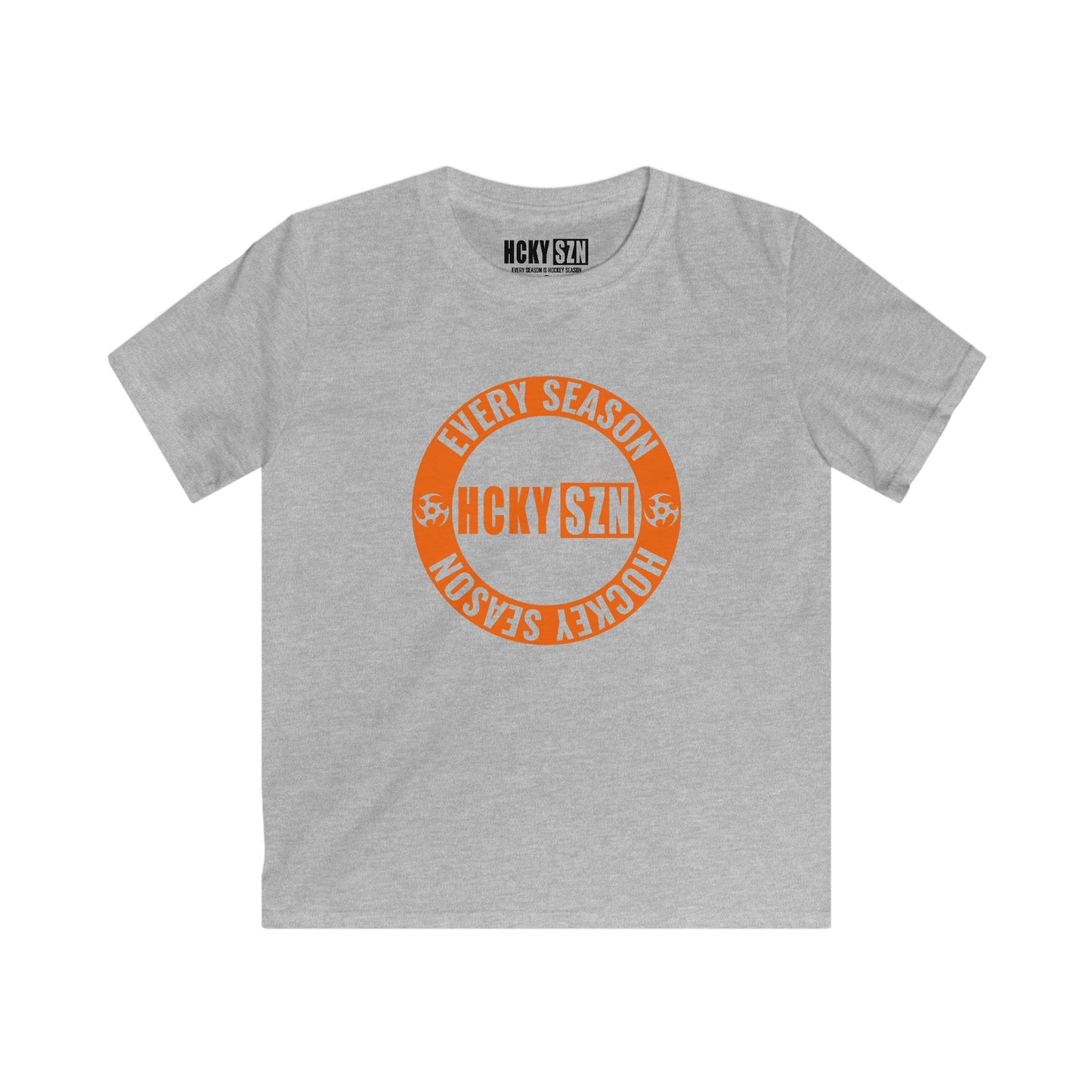 Youth Circle SZN Softstyle Tee (Orange Logo) - Various Colors